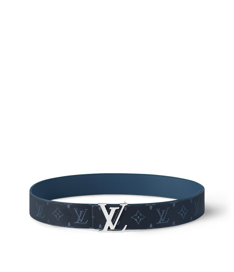Authentic UNISEX Louis Vuitton LV INITIALES 40 mm LV Initiales 40mm Reversible Belt Damier Graphite Canvas  main image 3