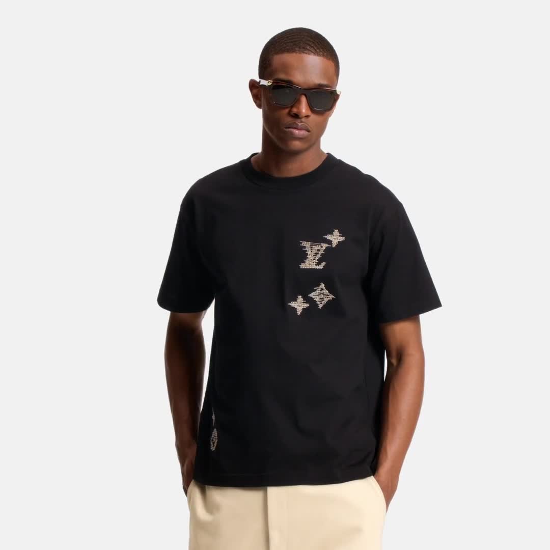 F*i様 Louis Vuitton 星柄 Tシャツ Sサイズ Embroidered Signature Short-Sleeved T-Shirt - Ready-to-Wear